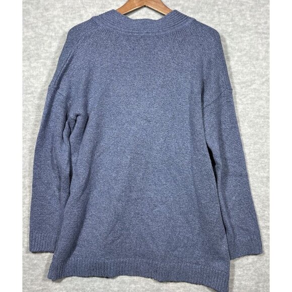 J. Jill Women’s Sweater Sz M V Neck‎ Blue Pullover Casual Tunic - Picture 4 of 4